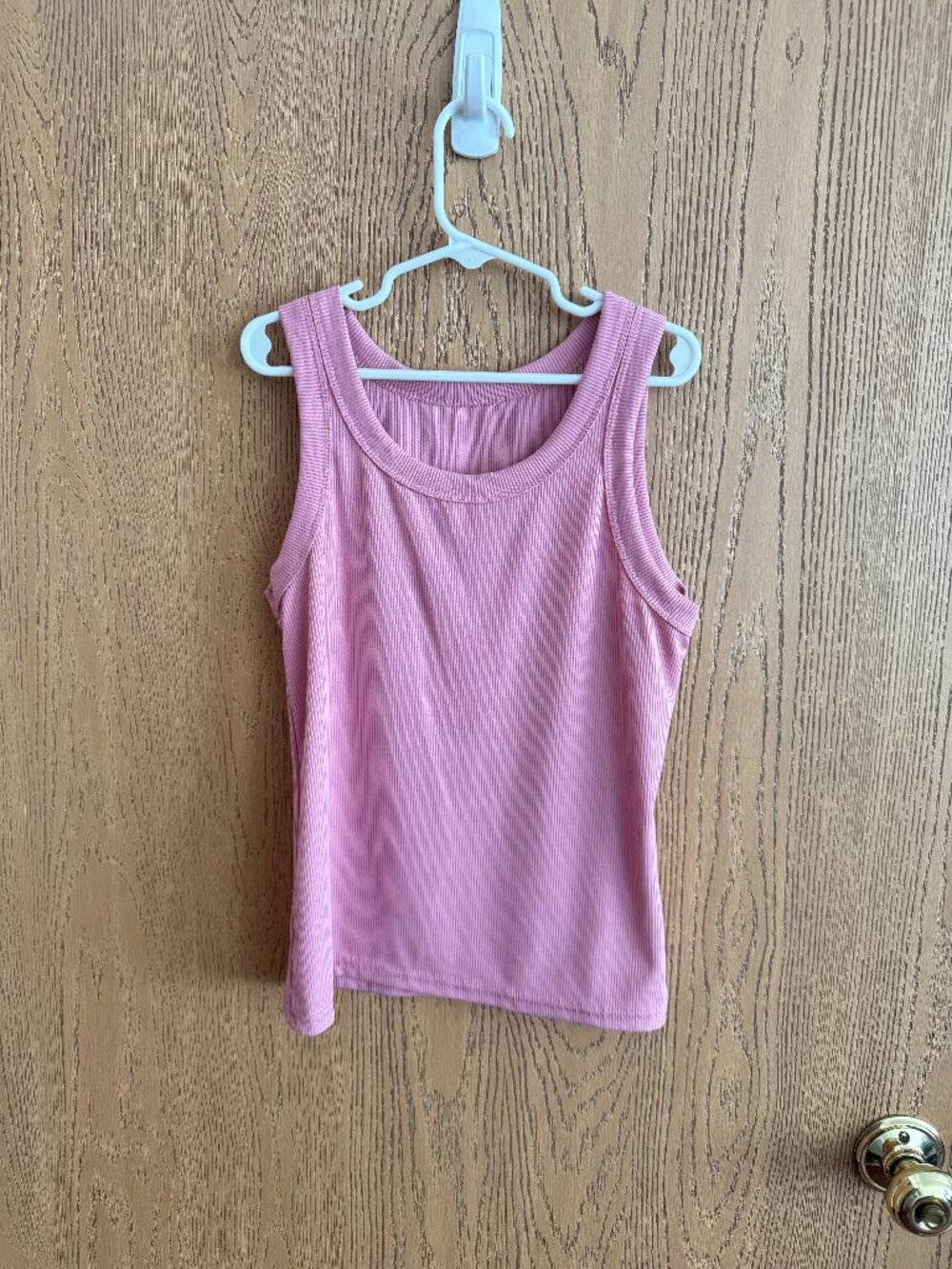 NWT Ribbed Scoop-neck Tank Top US Size S Pink